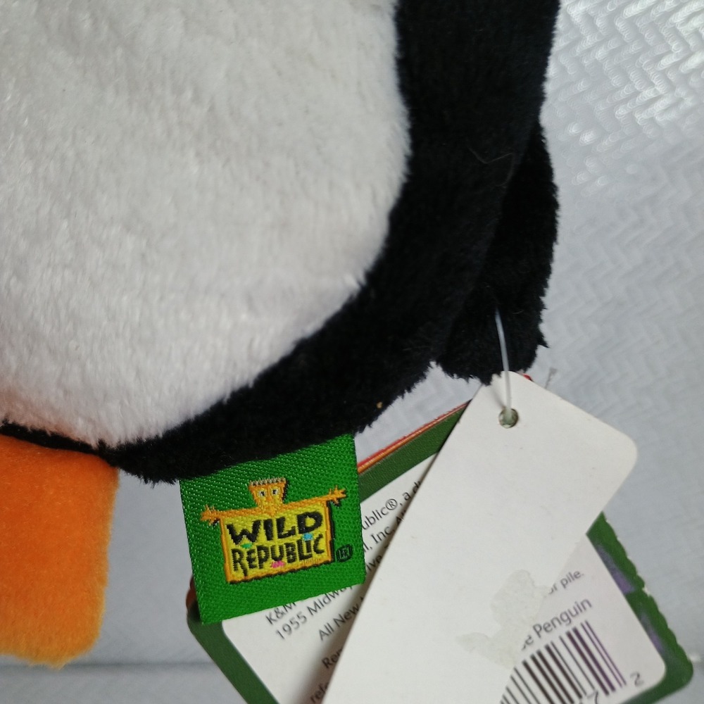 Wild Republic Penguin Plush Clasp Coin Purse 6"Wallet Breakaway Strap Kids - Picture 6 of 9